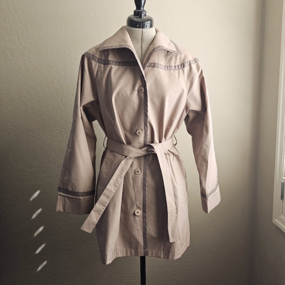 Dusty Pink trench coat.